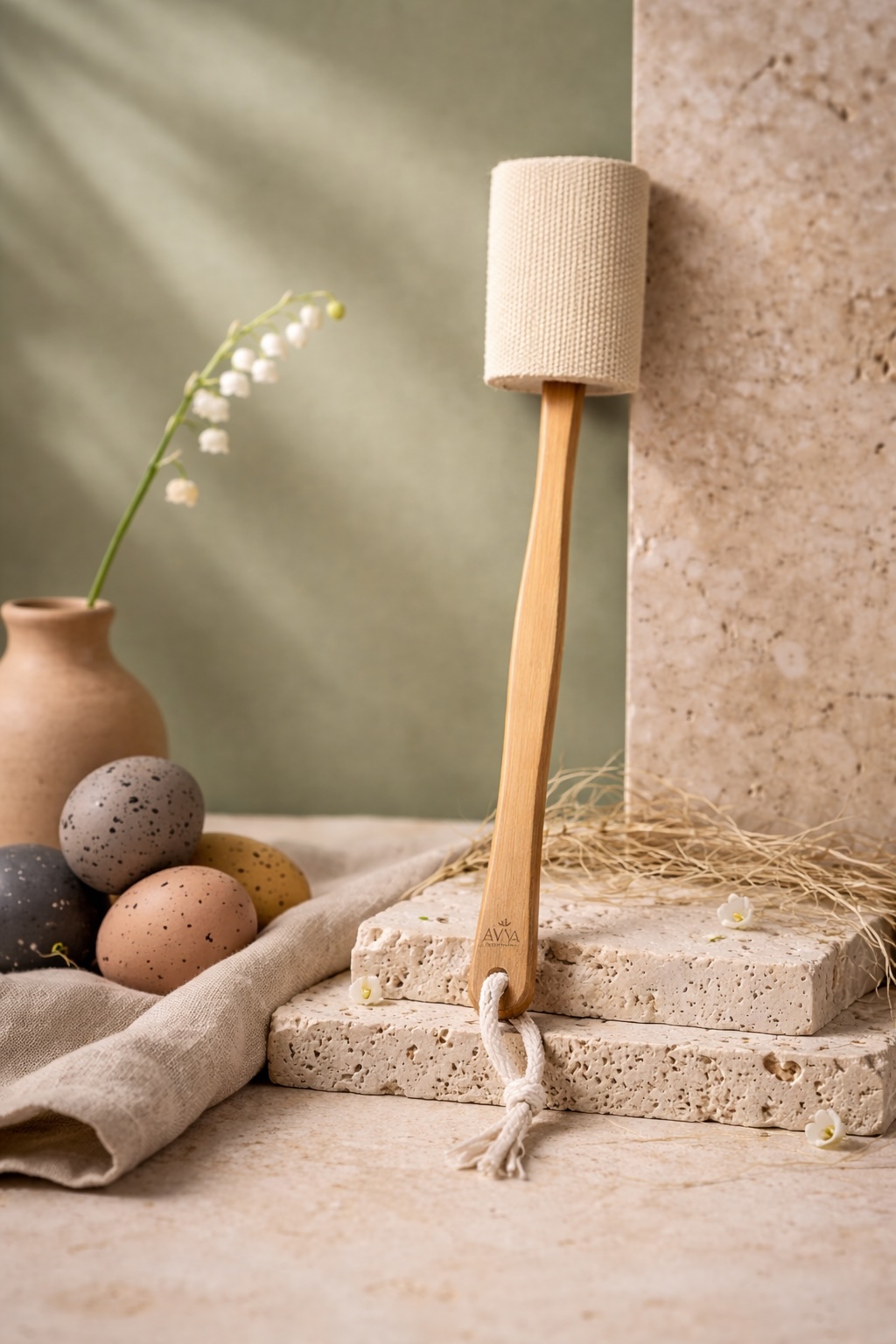 Loofah Handle Brush